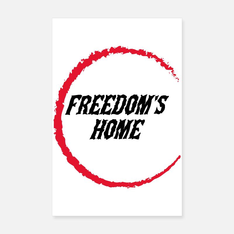 Red Abstract Art Circle Poster 8" x 12" (20x30 cm)