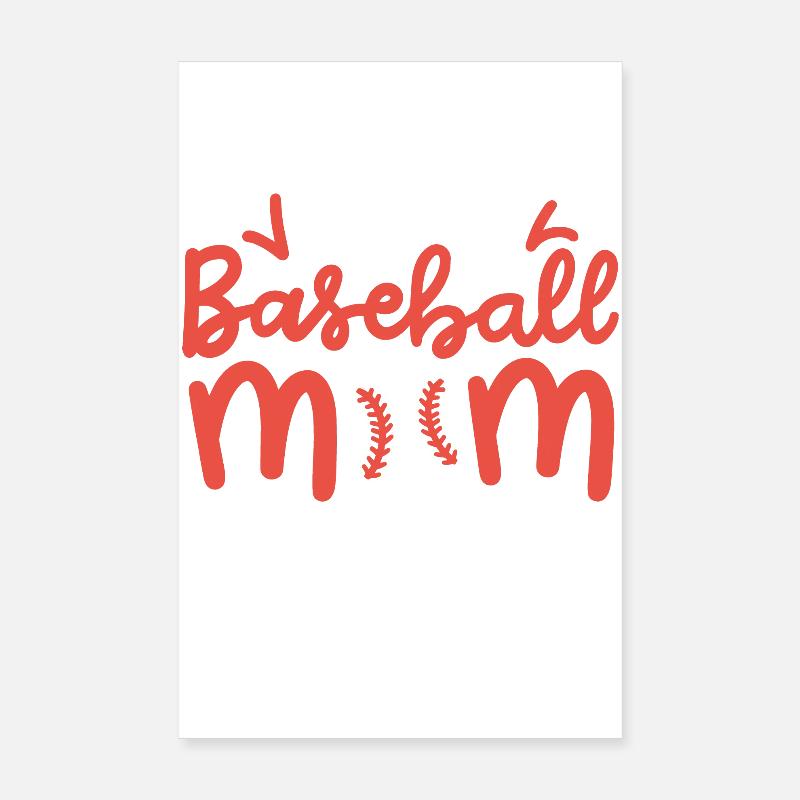 Baseball Mama Poster 20x30 cm