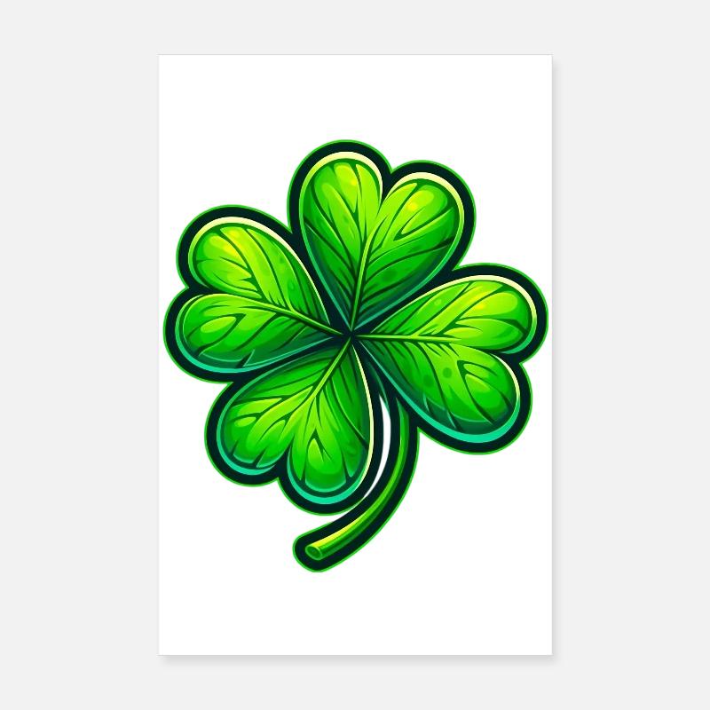Trèfle à quatre feuilles Poster 20 x 30 cm