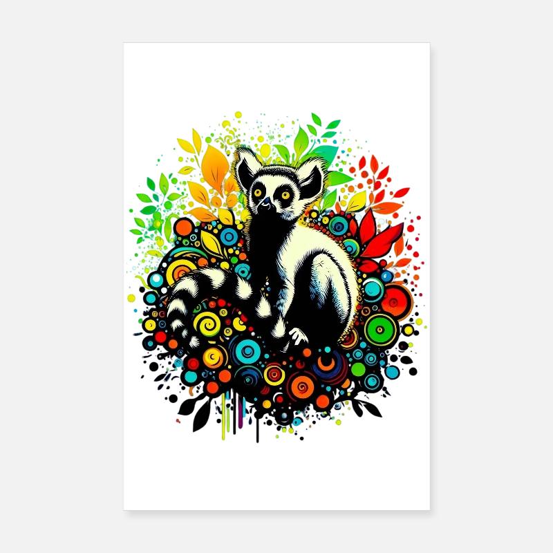 Lémurien Poster 20 x 30 cm