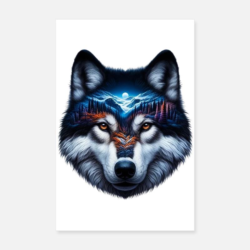 Wolf Poster 20x30 cm