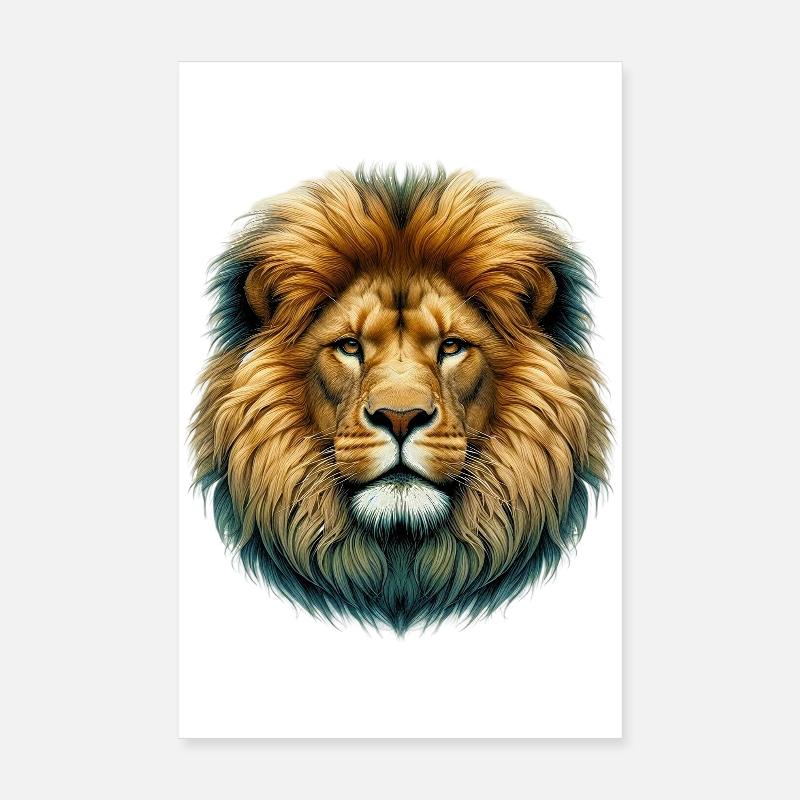 Lion Poster 20 x 30 cm