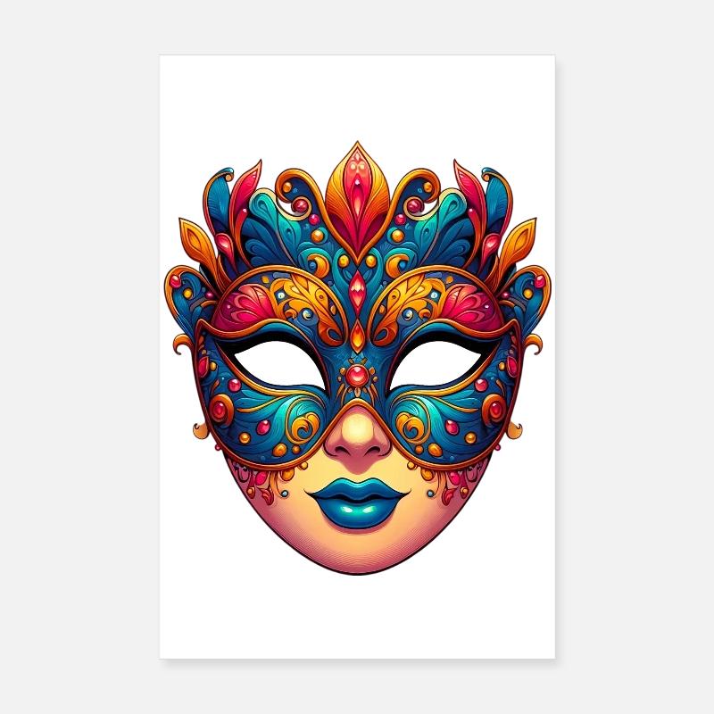 Masque du Carnaval de Venise Poster 20 x 30 cm
