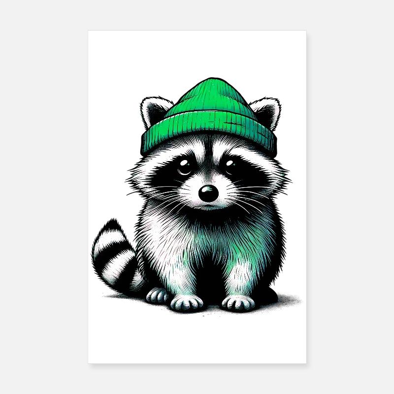 Raton laveur Poster 20 x 30 cm