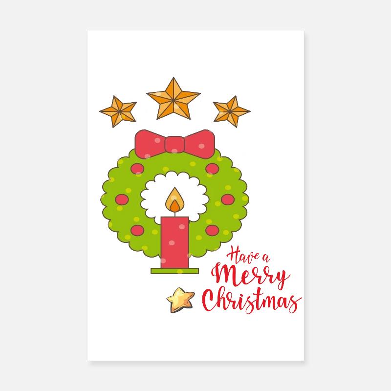 Merry Christmas Poster 8" x 12" (20x30 cm)