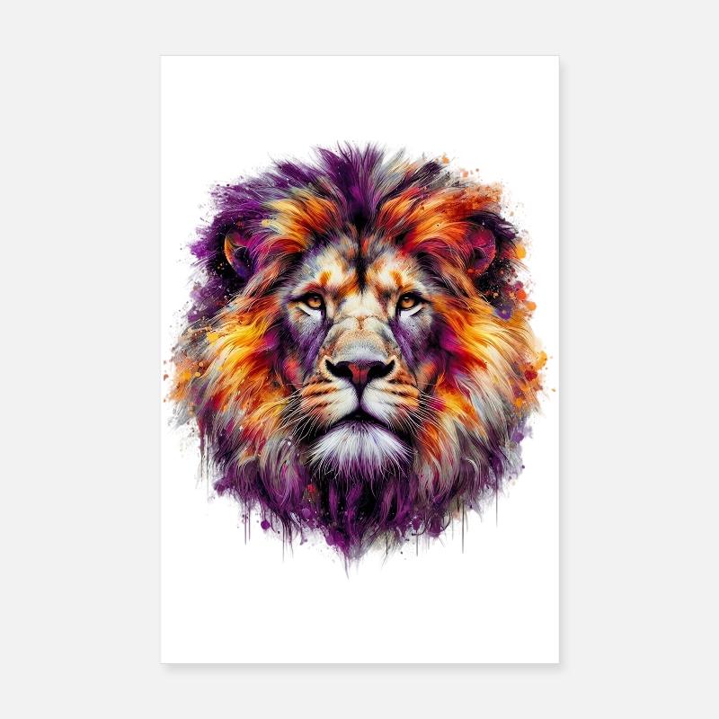 Lion Poster 20 x 30 cm