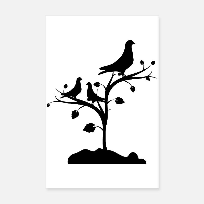 Doves Poster 8" x 12" (20x30 cm)