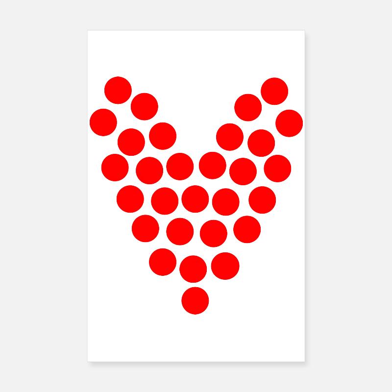 COEUR. COUPLE. SAINT VALENTIN. JUST MARRIED. EVJF. Poster 20 x 30 cm