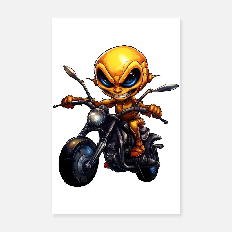 fourmis moto / motocycliste fourmi Poster 20 x 30 cm