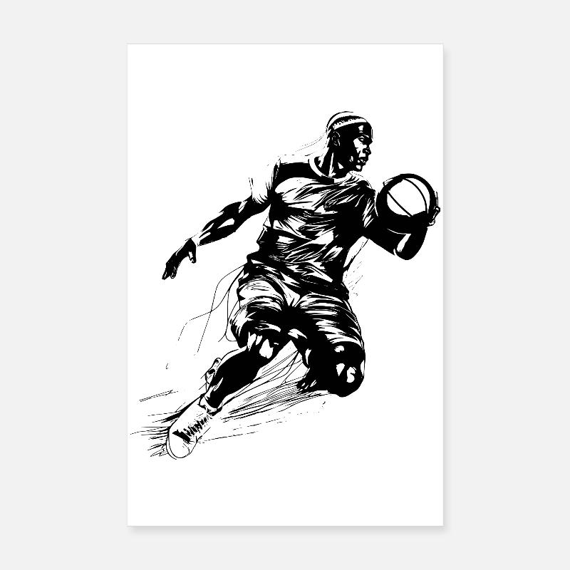 Basketballspieler Poster 20x30 cm