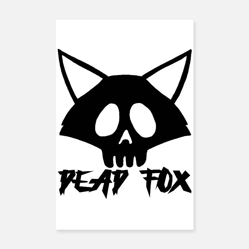 Black Fox Skull Poster 8" x 12" (20x30 cm)