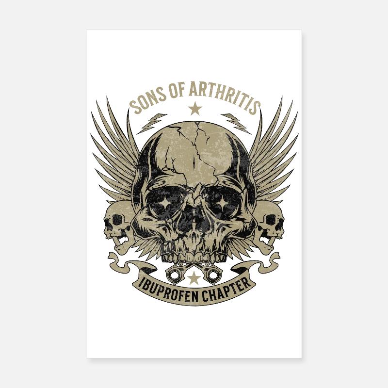 Fils de l’arthrite Ibuprofène Chapitre Motard Poster 20 x 30 cm
