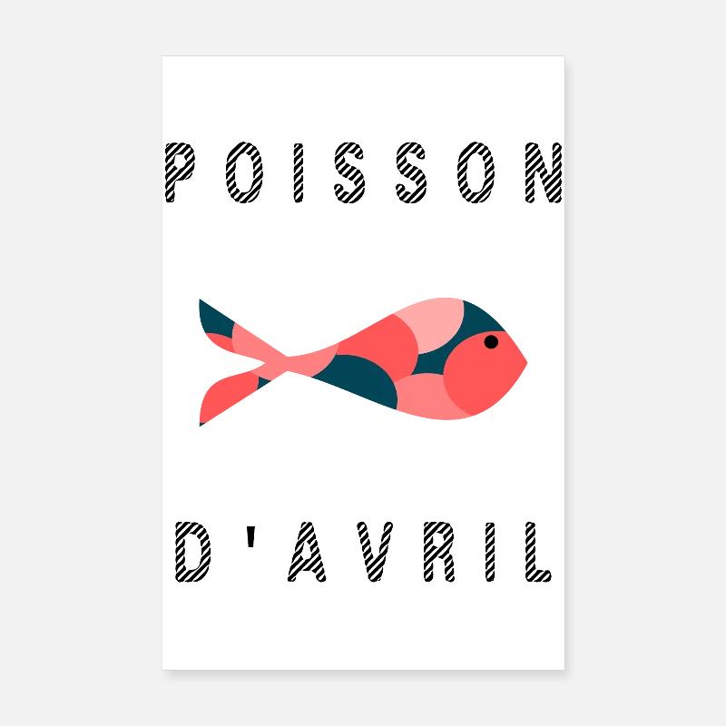 POISSON D'AVRIL. POISSON. SARDINE. ANNIVERSAIRE Poster 20 x 30 cm