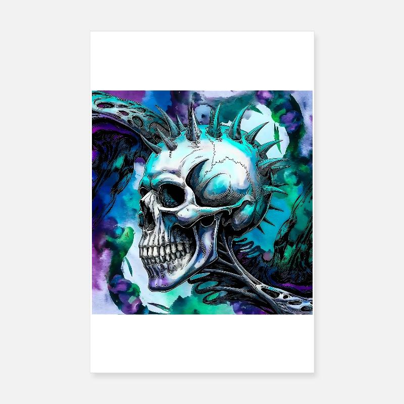 Punk Schädel Poster 20x30 cm