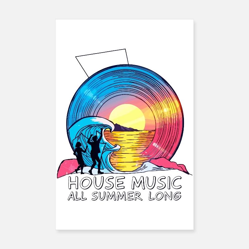 House Musik Poster 20x30 cm