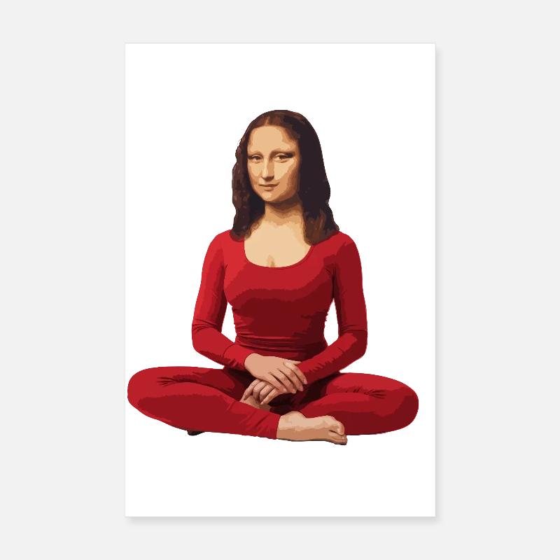 Mona Lisa (La Joconde) zen yoga Poster 8" x 12" (20x30 cm)