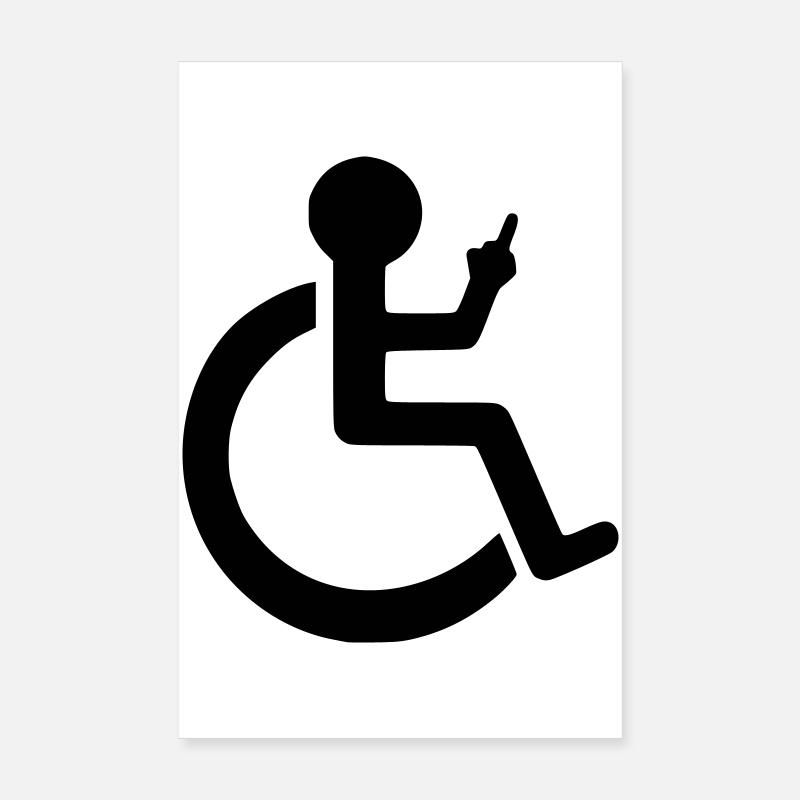 Wheelchair user with a clear opinion # Poster 8" x 12" (20x30 cm)