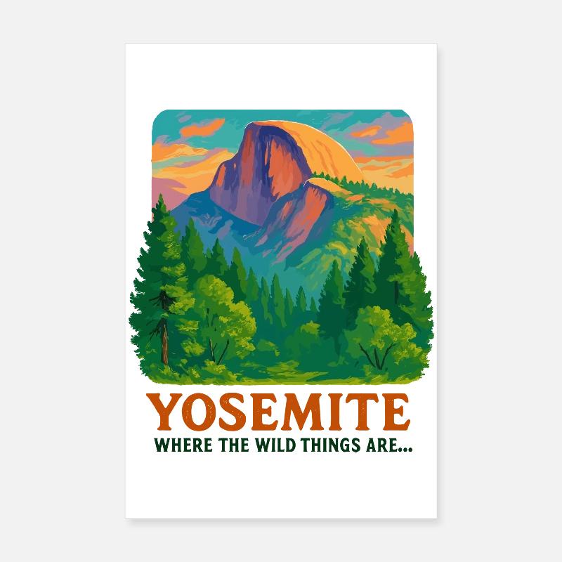 Yosemite Wilderness Poster 8" x 12" (20x30 cm)