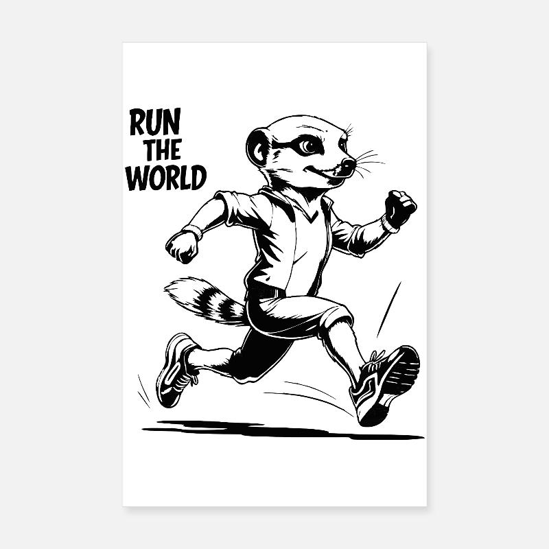 Erdmännchen, rennend Poster 20x30 cm
