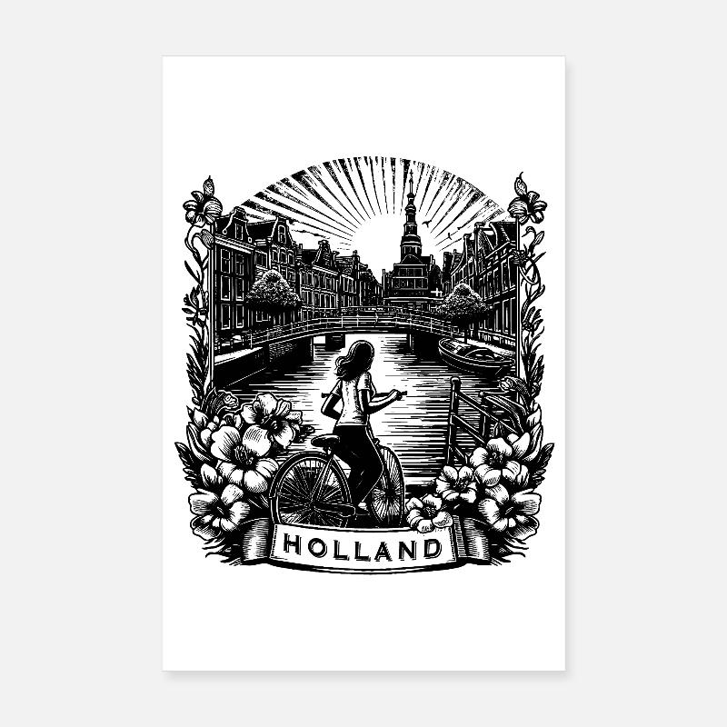 HOLLAND Conception de chemises Poster 20 x 30 cm