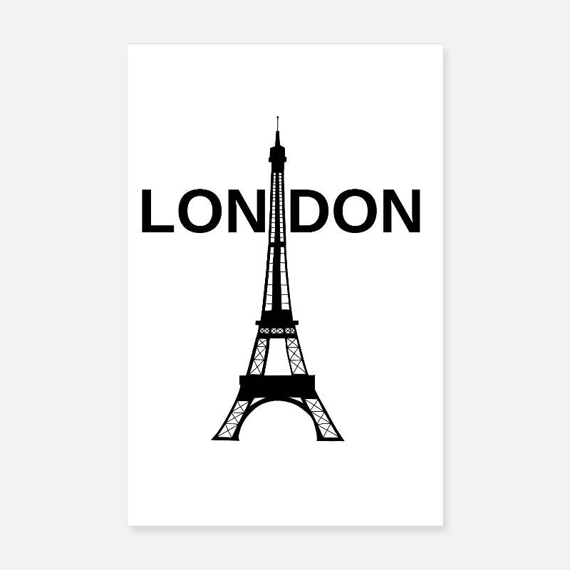 Visite de Londres - Poster 20 x 30 cm - blanc