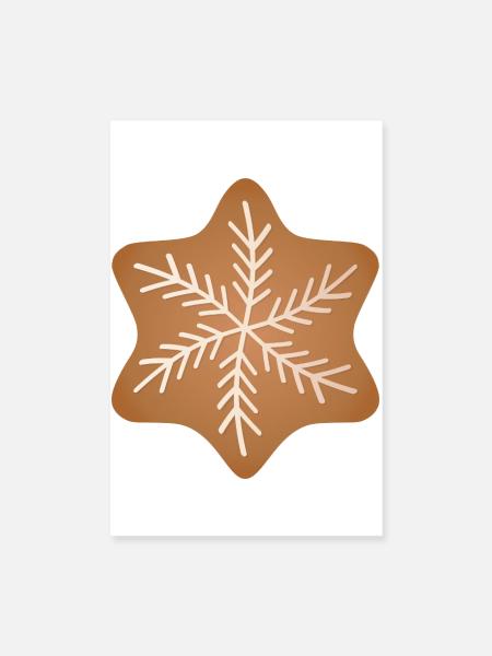 Lebkuchen Keks | Gingerbread cookies - Poster 20x30 cm - Weiß - Vorne