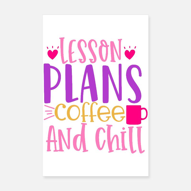 Plans de cours, café et détente Poster 20 x 30 cm
