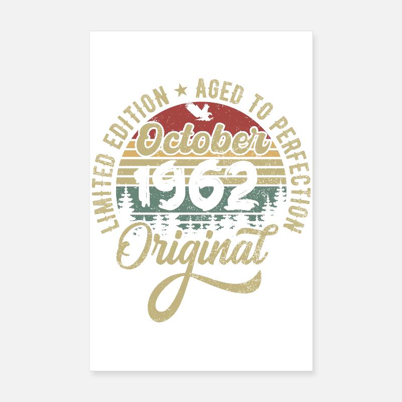 october 1962 anniversary october 1962 october Poster 8" x 12" (20x30 cm)