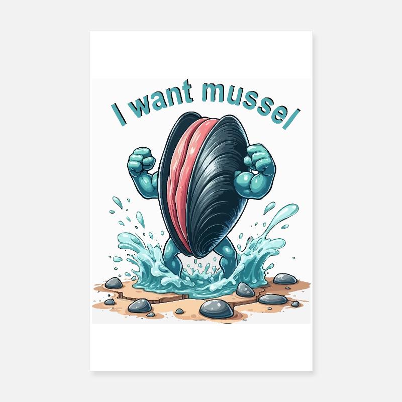 Ich möchte Muscheln Poster 20x30 cm