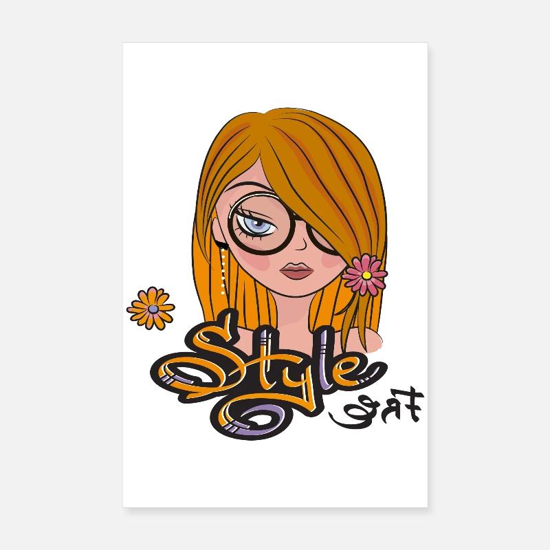 Fille Free Style Poster 20 x 30 cm