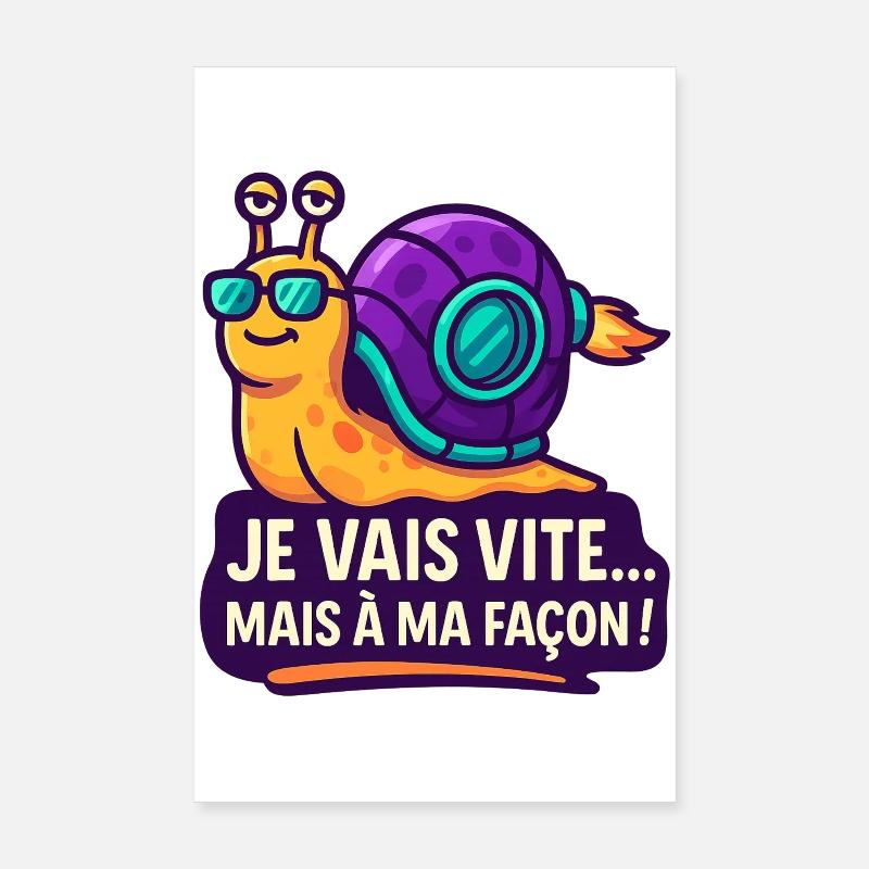Cosmic Snail in Solar Poster 8" x 12" (20x30 cm)