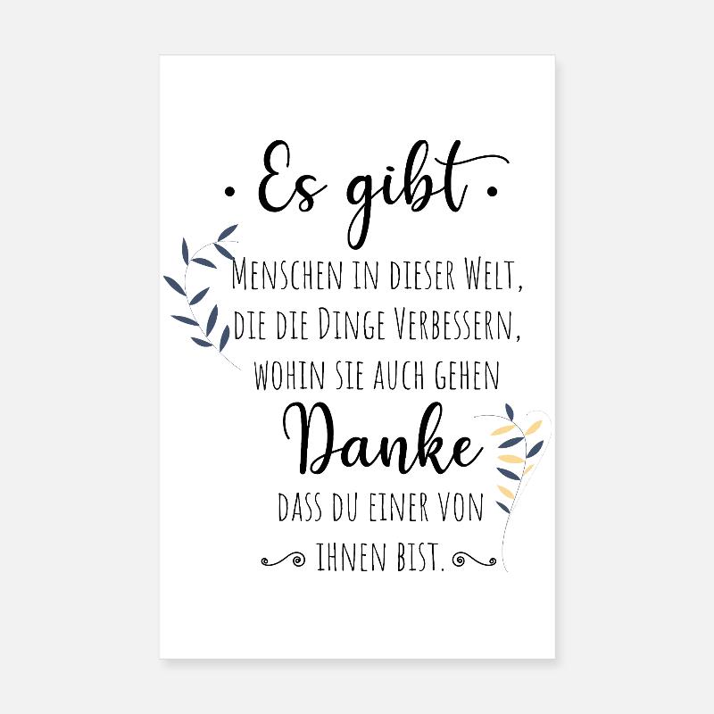 Abschiedsgeschenk Kollege Mitarbeiter Dankeschön - Poster 20x30 cm - Weiß