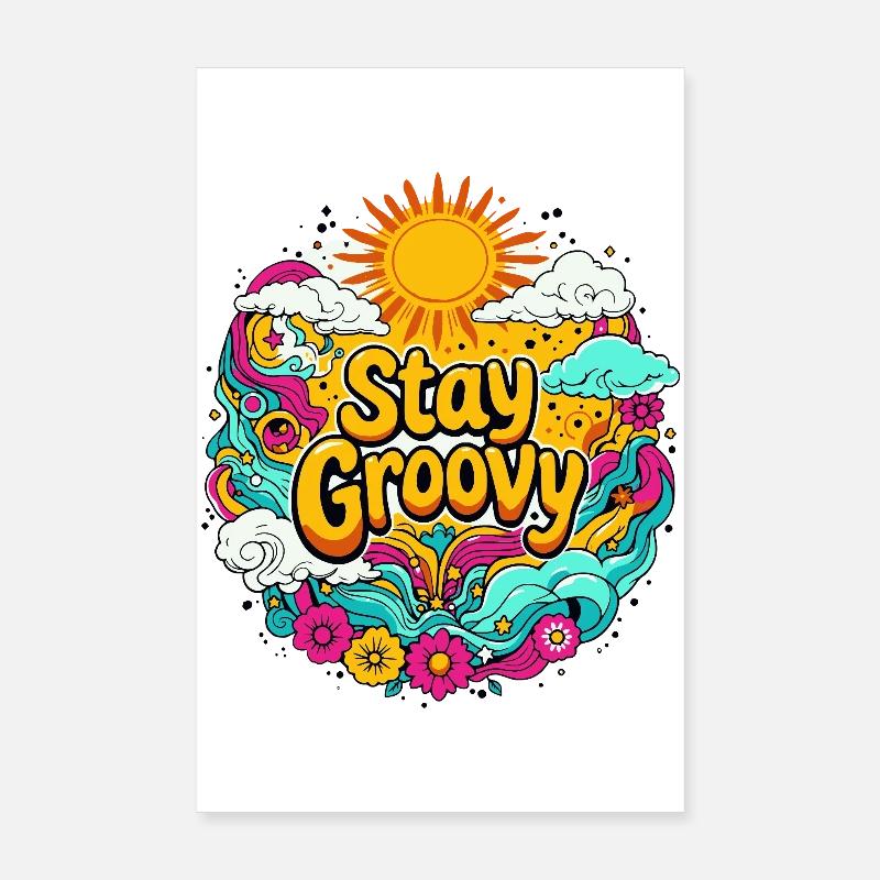 Psychedelic Retro Poster 8" x 12" (20x30 cm)