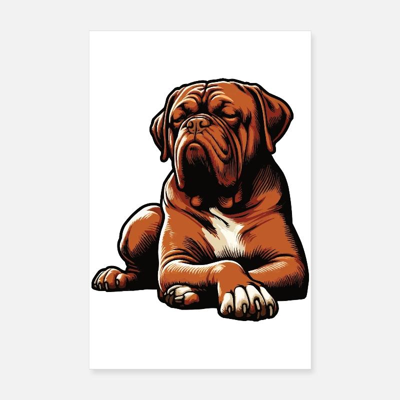 Mastiff de Bordeaux Propriétaire du Mastiff de Bordeaux Poster 20 x 30 cm