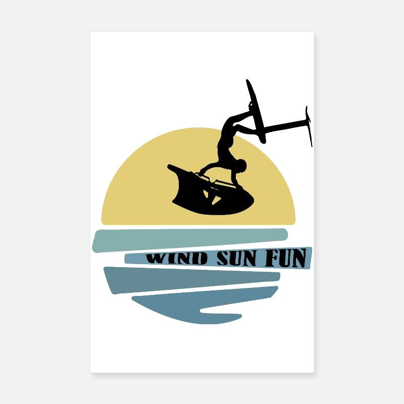 Wingfoil Sunset Poster 8" x 12" (20x30 cm)