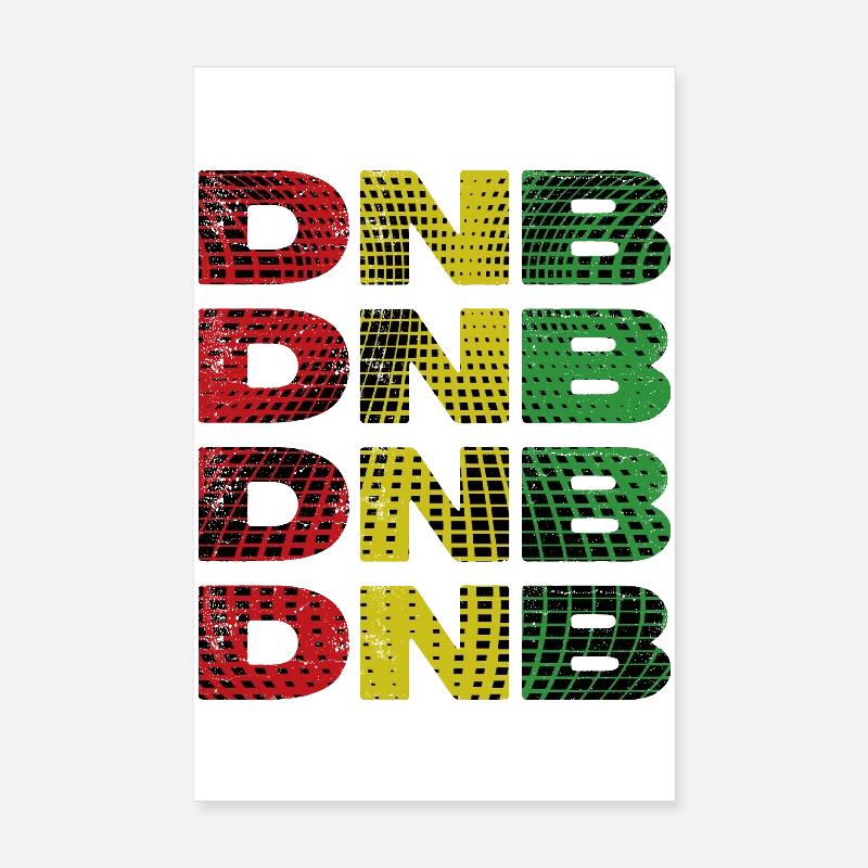 DNB Gitter Regenbogen Druck Poster 20x30 cm