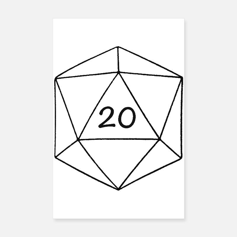 D20 - Poster 20x30 cm - Weiß