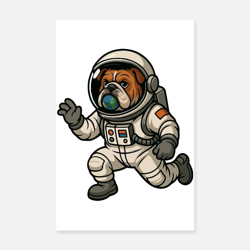 Astro Bulldog Explorer Poster 8" x 12" (20x30 cm)