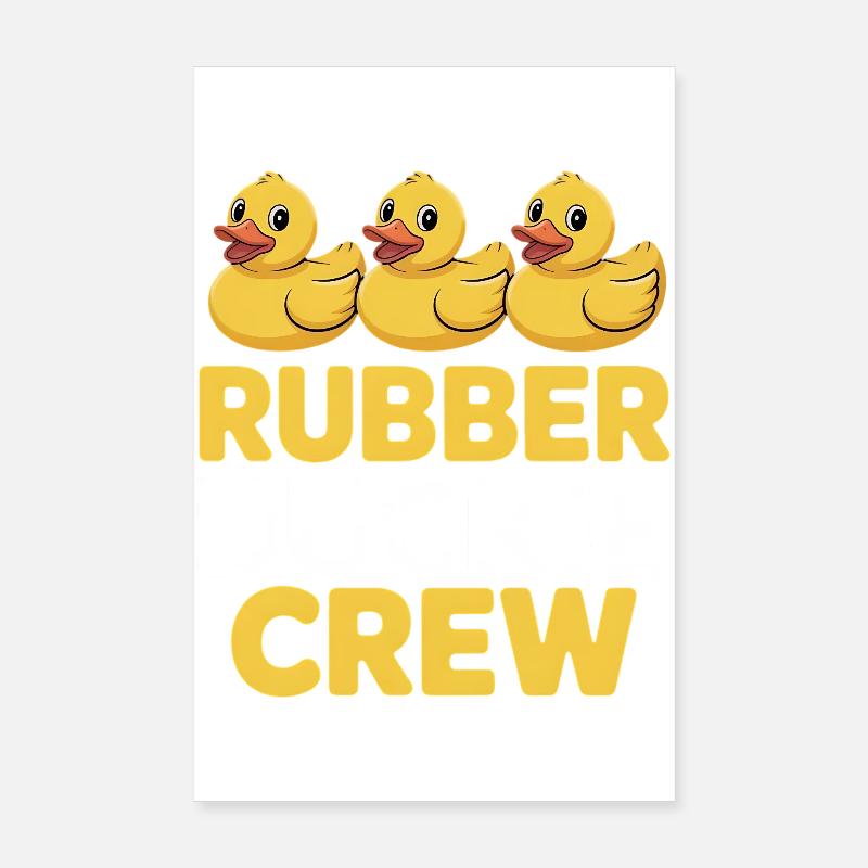 Rubber Duck Crew Typo Shirt Poster 8" x 12" (20x30 cm)