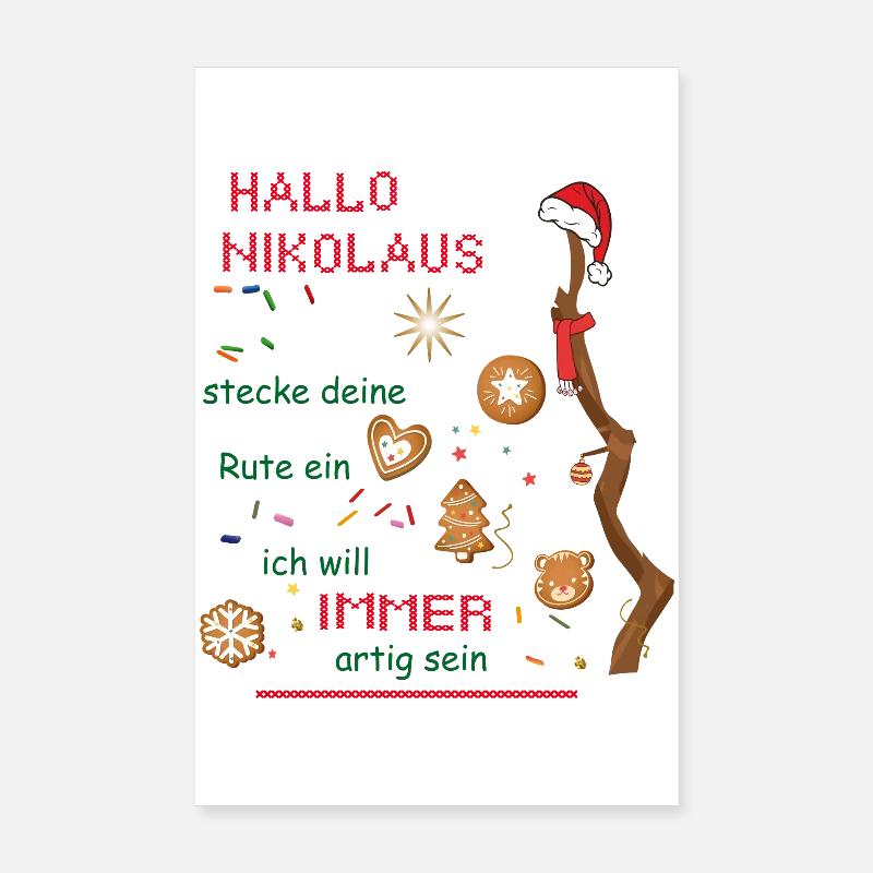 Hallo Nikolaus  Poster 20x30 cm