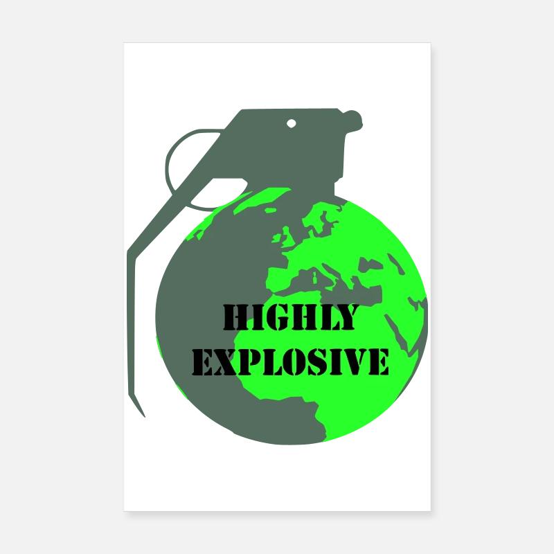 Explosive Erde Poster 20x30 cm