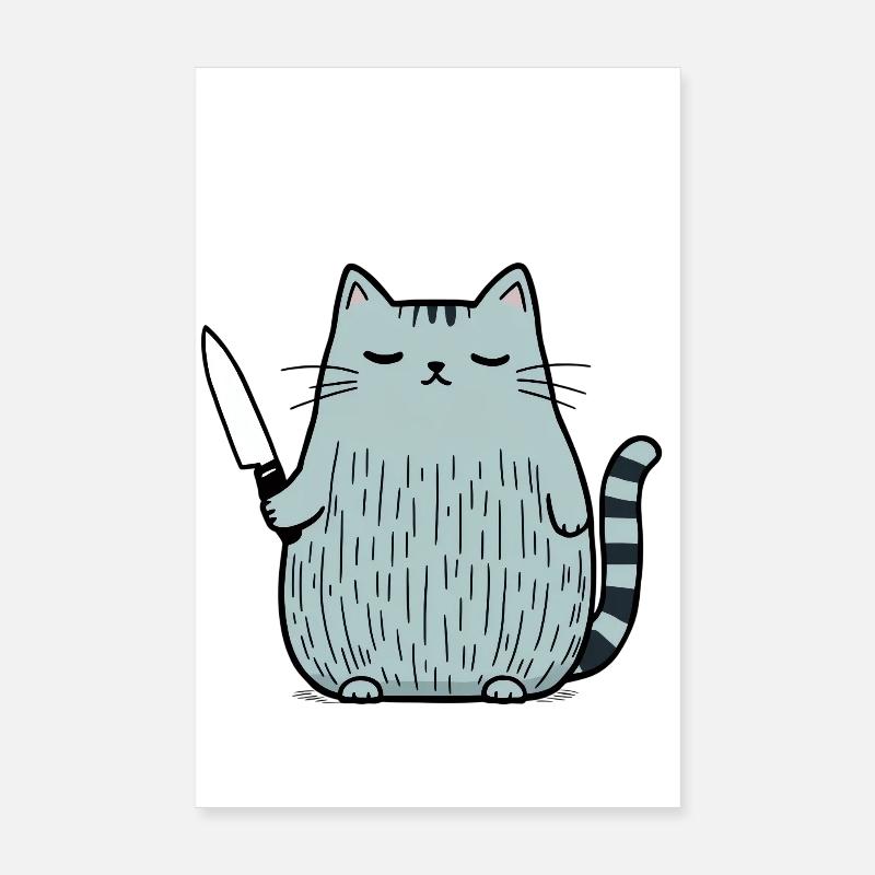 6-7 Internet Meme 6 7 Snack Cat Poster 8" x 12" (20x30 cm)