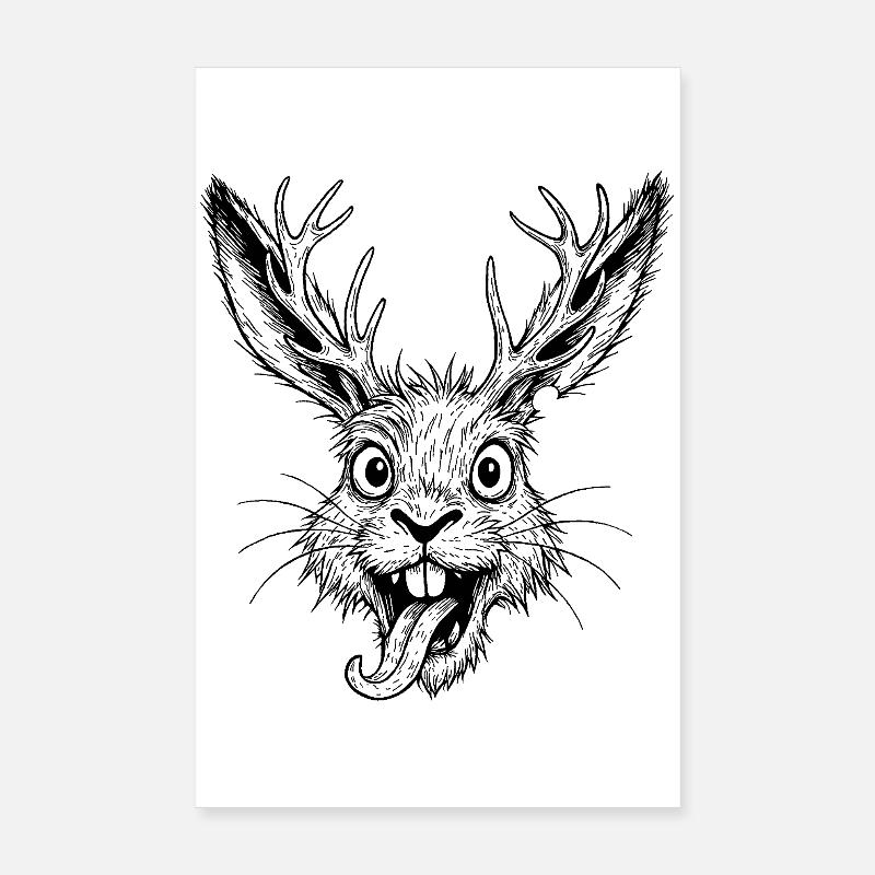 Raurackl - Poster 20x30 cm - Weiß