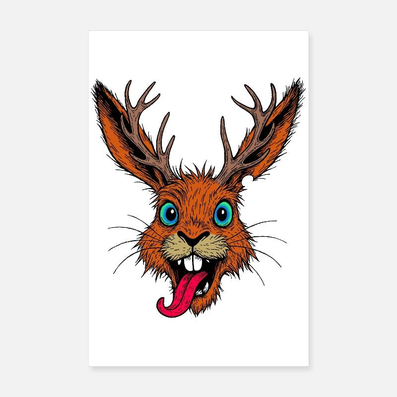 Raurackl - Poster 20 x 30 cm - blanc