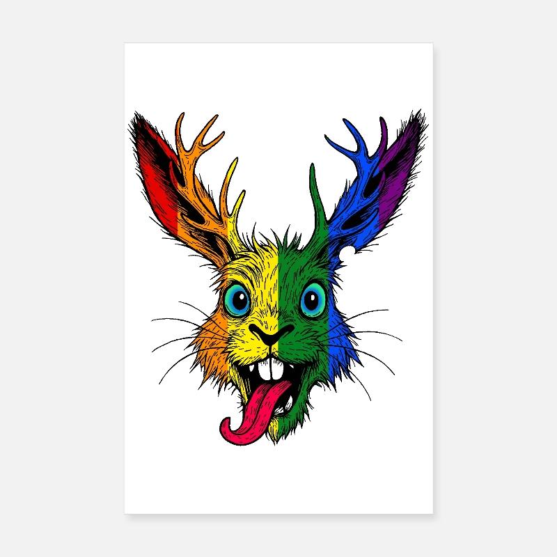 Regenbogen Raurackl Poster 20x30 cm
