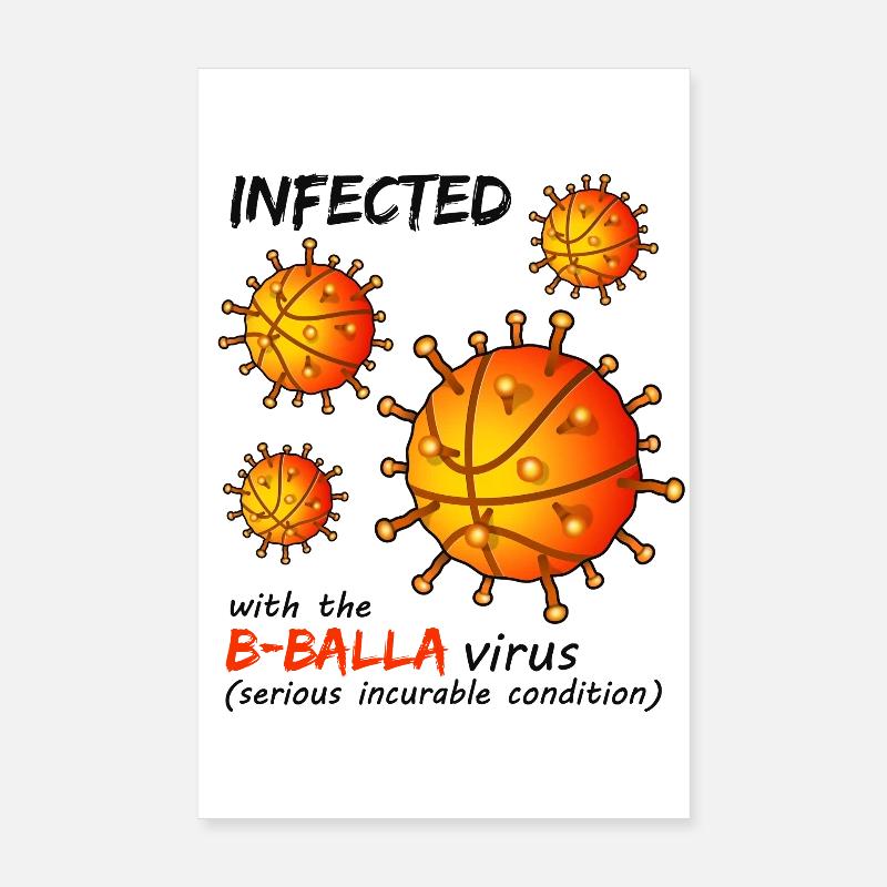 Virus du basket-ball de B-Balla Poster 20 x 30 cm