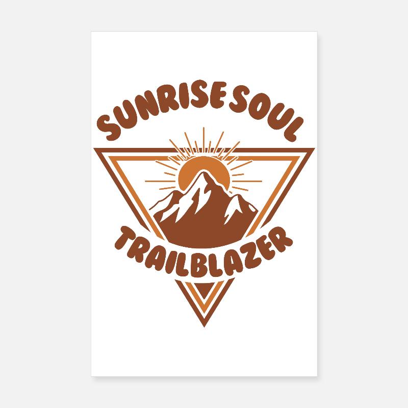 Harmonische Wanderung Berg Design Retro Poster 20x30 cm
