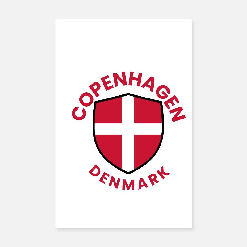 Danish Shield Copenhagen Badge Poster 8" x 12" (20x30 cm)