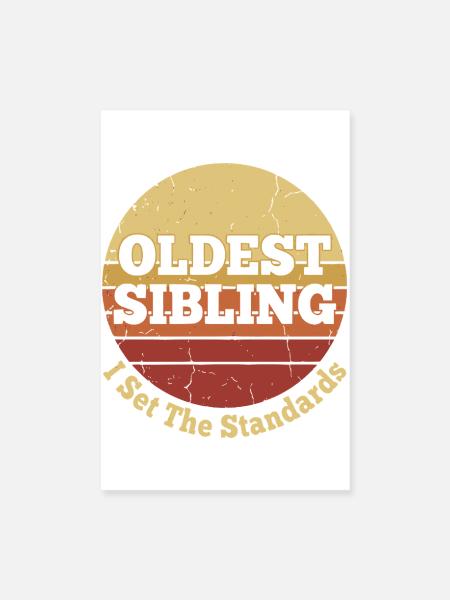 Frère aîné J’ai fixé les standards Rétro Vintage - Poster 20 x 30 cm - blanc - Devant