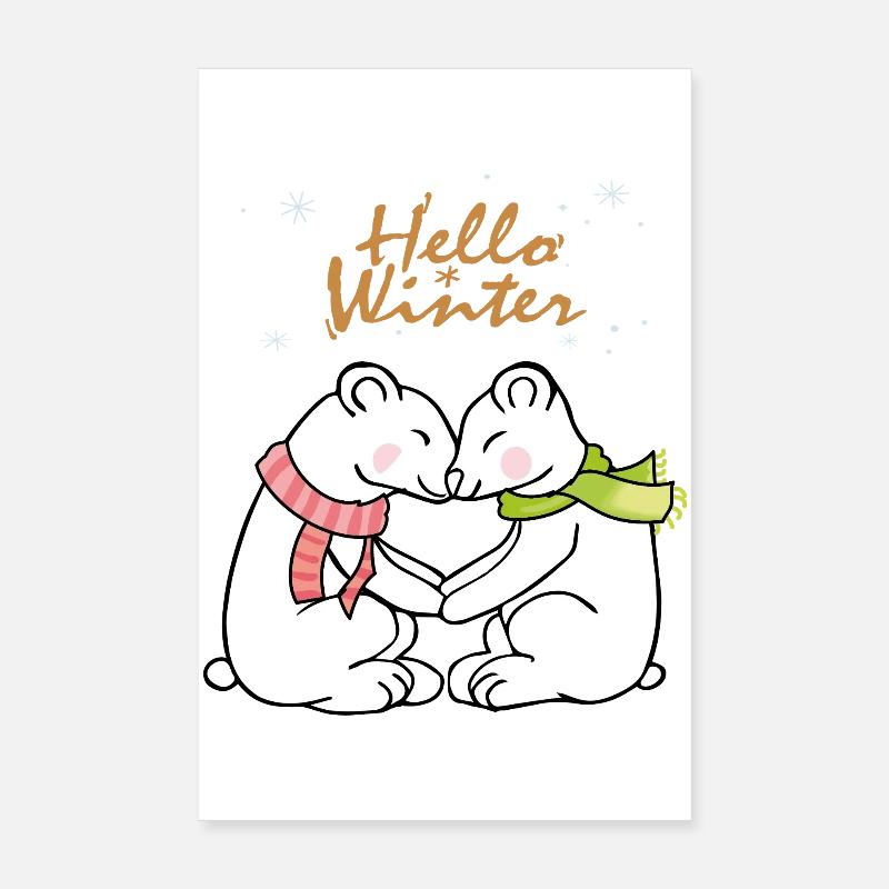 Hello Winter  Poster 20x30 cm